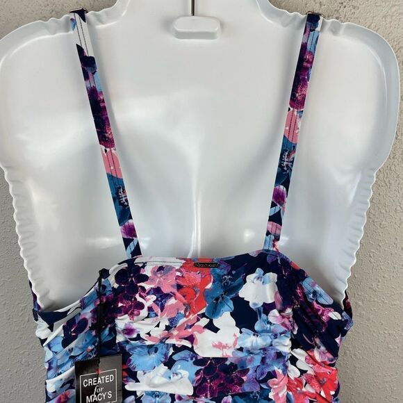 NWT Calvin Klein Floral Tankini Top Size L - Picture 4 of 5